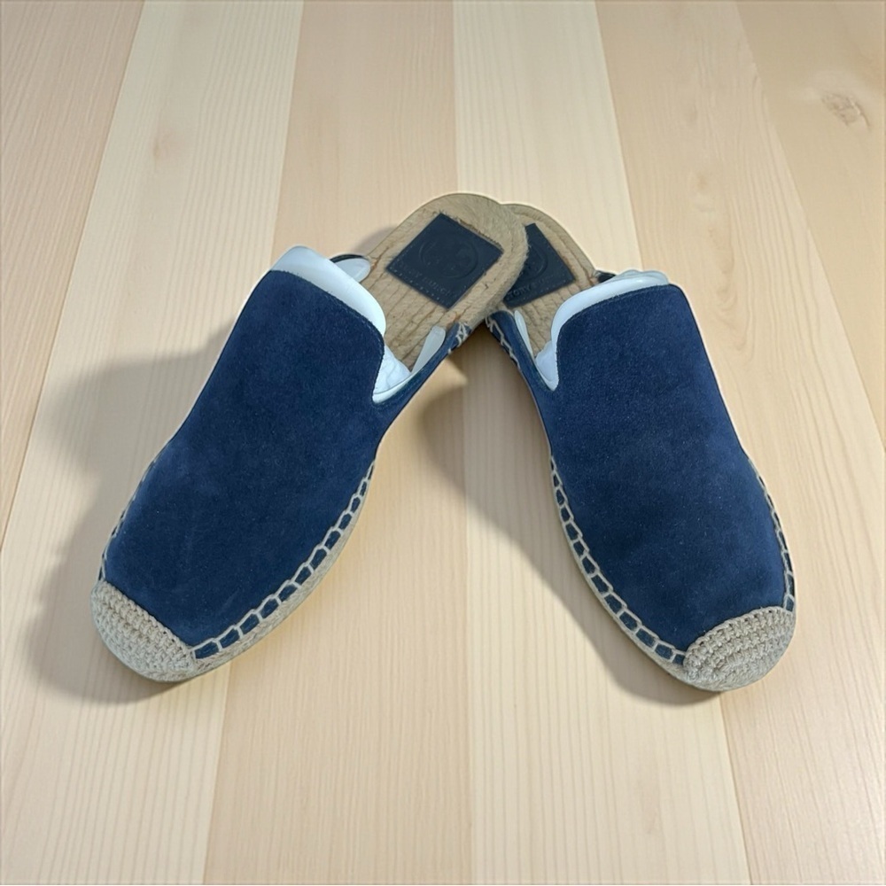 Tory Burch Max Espadrille Slide – Royal Navy Suede Size 7
